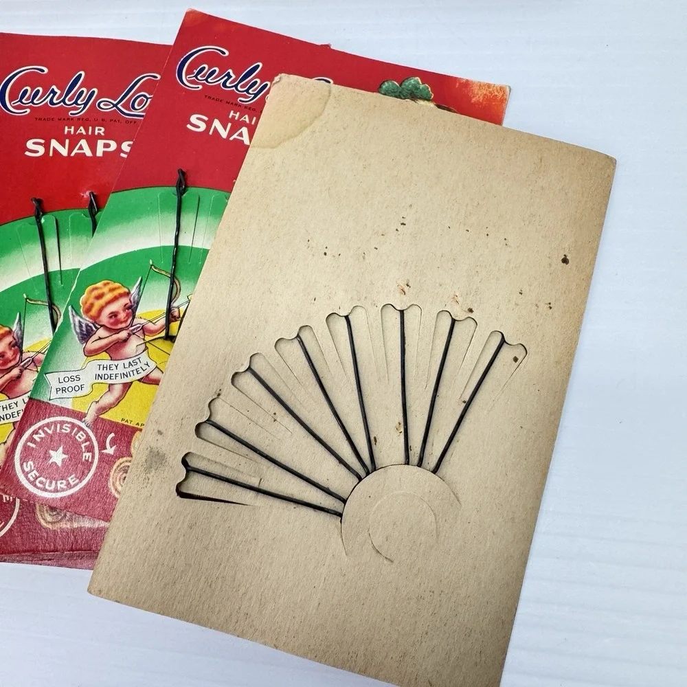 17 Packs Curly Lox Hair Snaps Vintage Accessories Invisible Secure Decor Prop